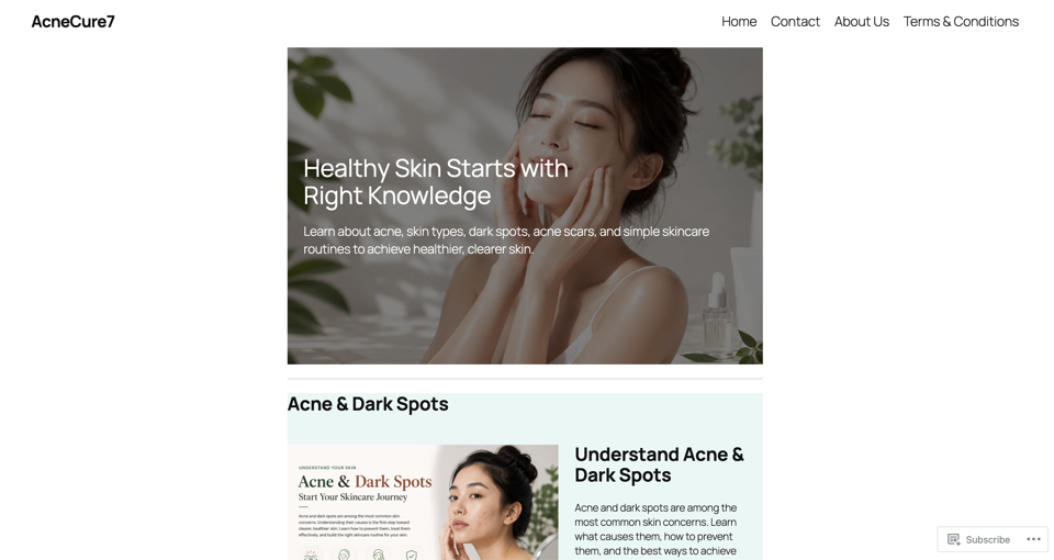 AcneCure7 website screenshot